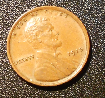 1918-Wheat-Cent-Missing-'Ru'-In-Trust